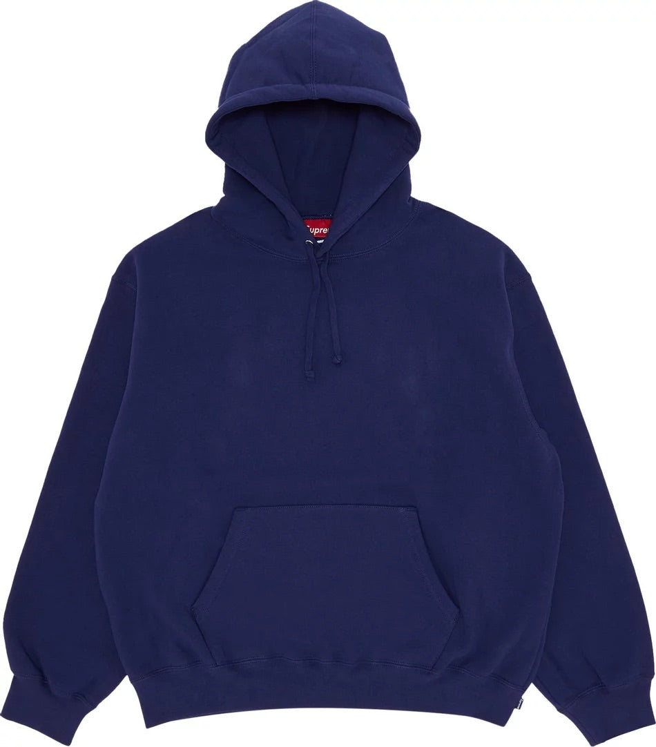 Supreme - Satin Appliqu Hooded Sweatshirt 'Washed Navy'