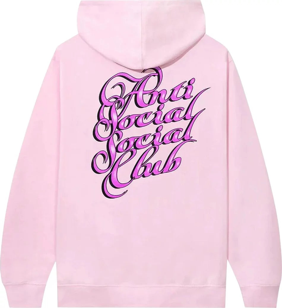 Anti Social Social Club Eyelash Hoodie Pink