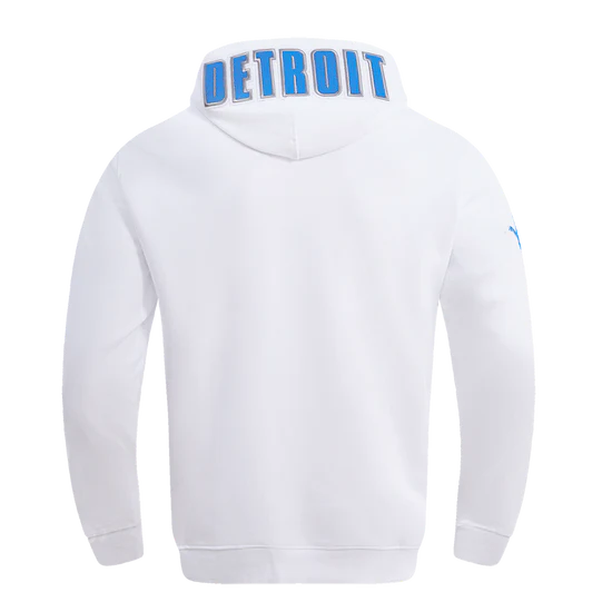 NFL DETROIT LIONS CLASSIC CHENILLE MEN'S DK PO HOODIE 'White'