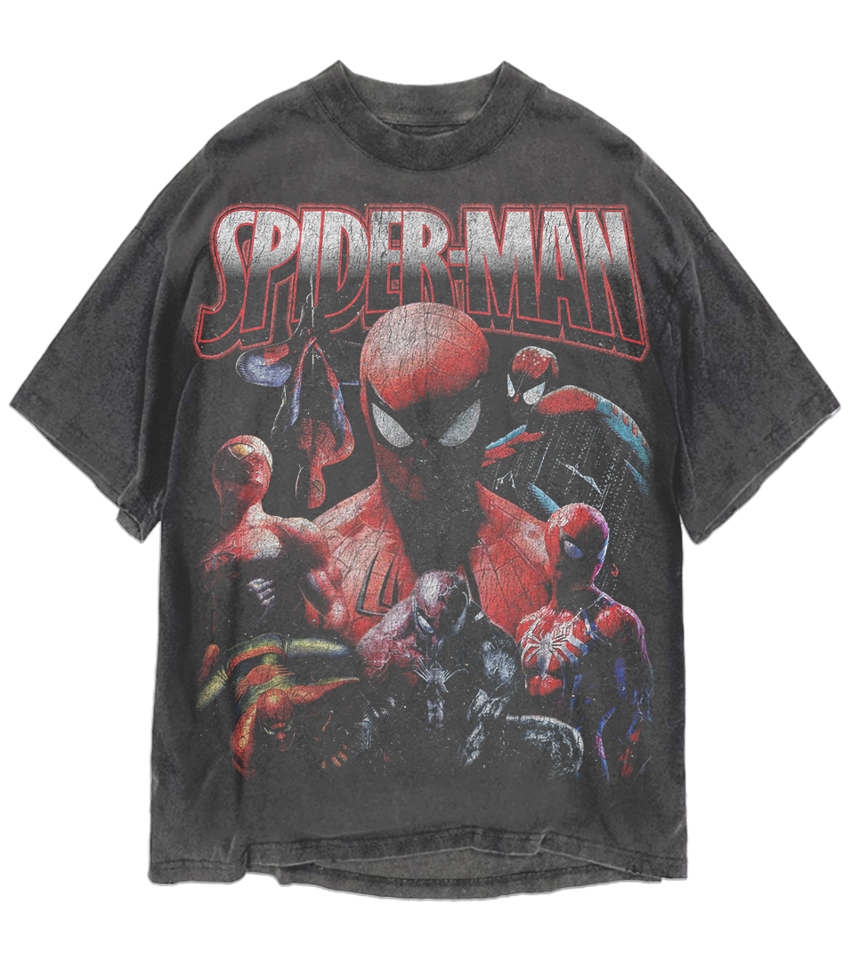 UNLICENSED X SPIDER-MAN BLACK T-SHIRT