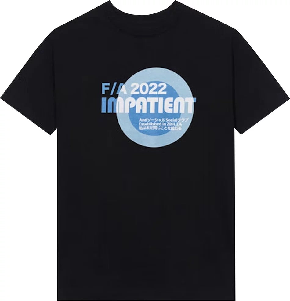 Anti Social Social Club Tee - Impatient Tee 'Black'