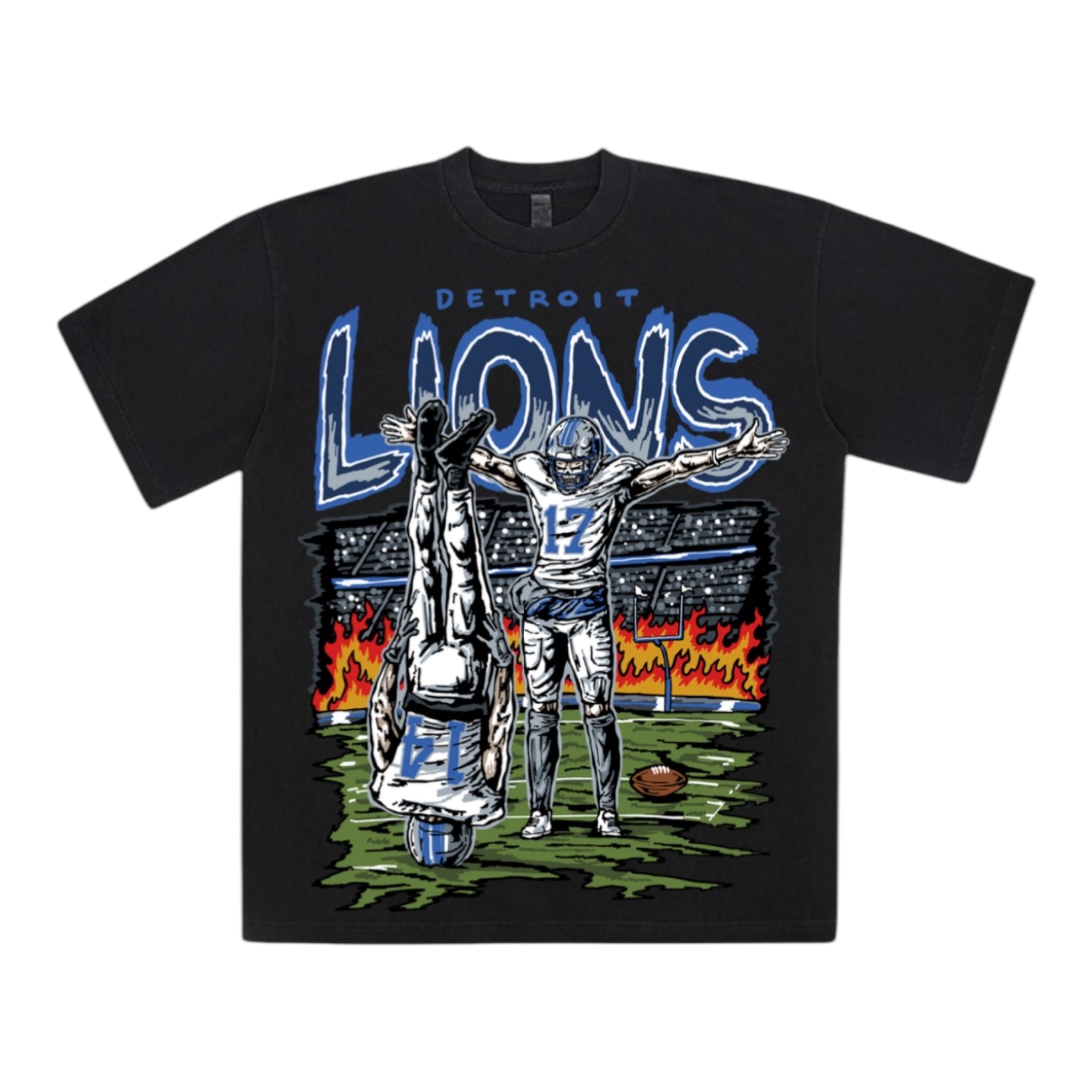 Detroit X Amon-Ra St. Brown - Black T-Shirt