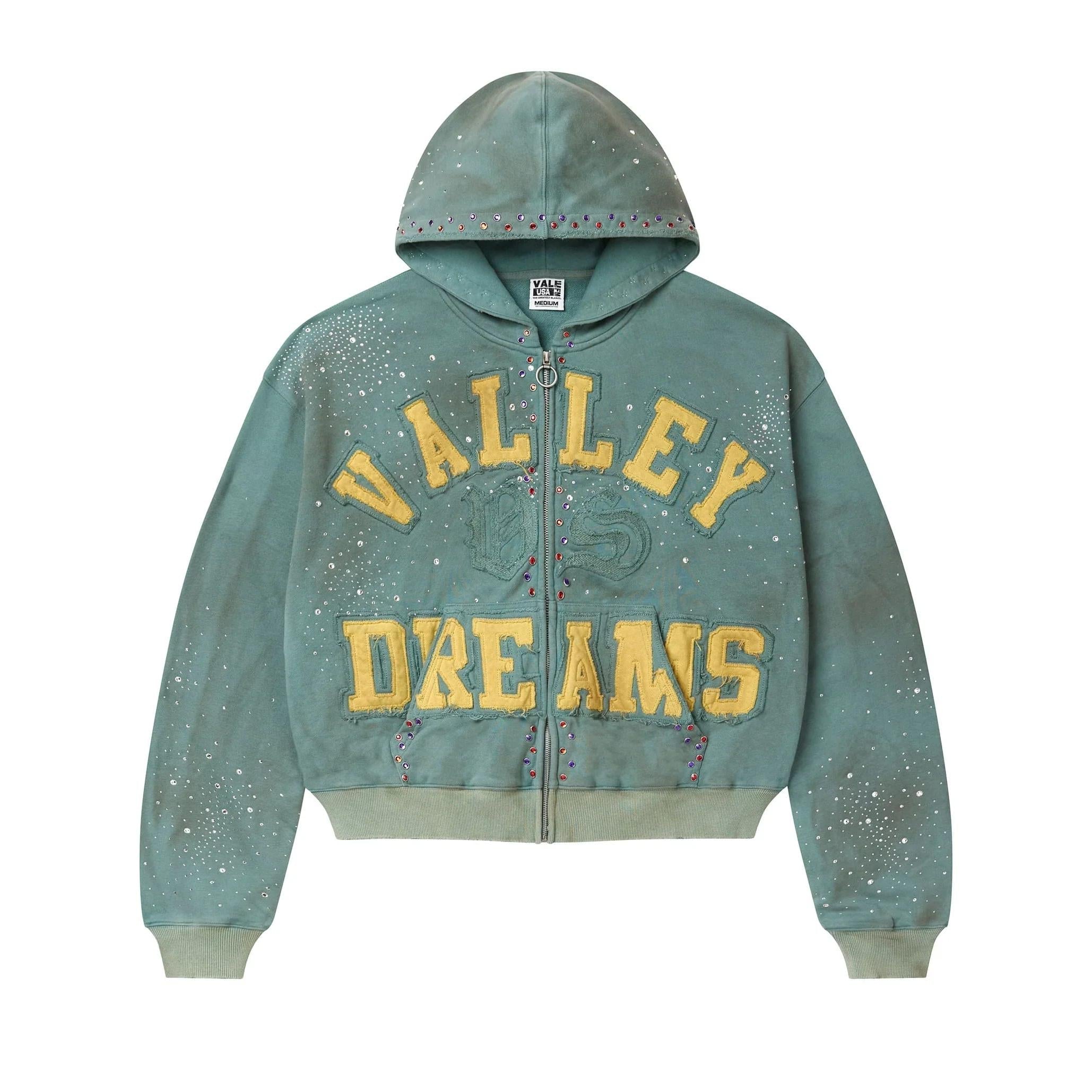 Vale Forever Bank Zip Up Hoodie Green