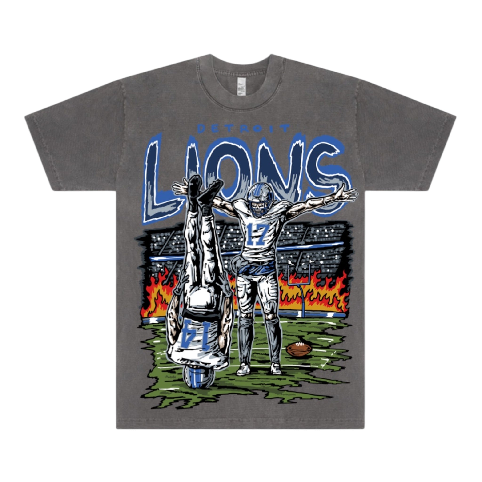 Detroit X Amon-Ra St. Brown - Vintage Black T-Shirt