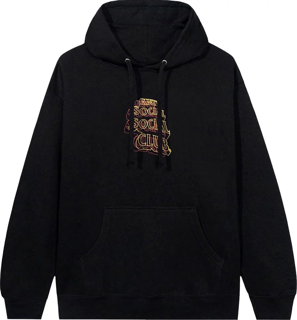 Anti Social Social Club - Neon Lights And A Lot Of Rain Hoodie 'Black'