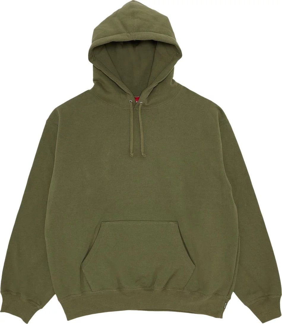 Supreme - Satin Appliqu Hooded Sweatshirt 'Light Olive'