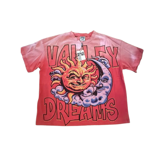 Vale trashed red sun tee valley dreams t-shirt