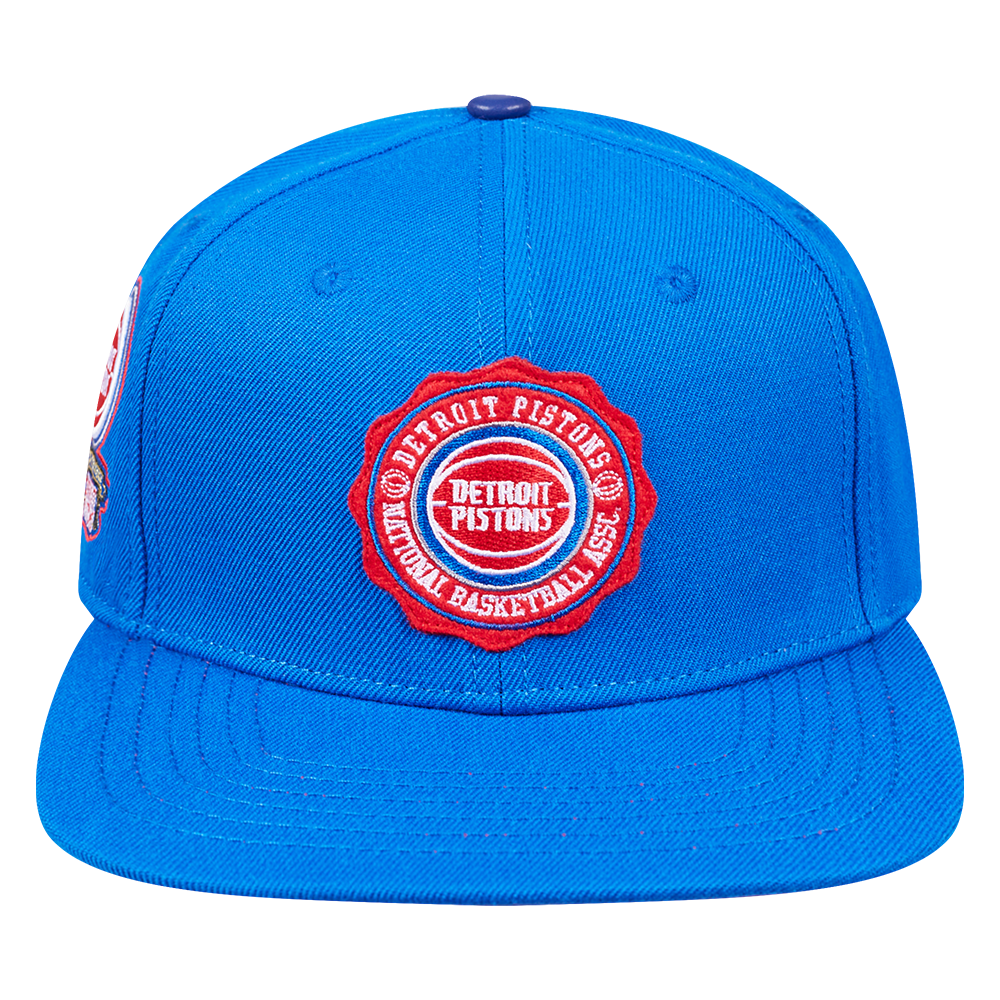 Pro Standard - NBA DETROIT PISTONS CREST EMBLEM UNISEX WOOL SNAPBACK HAT