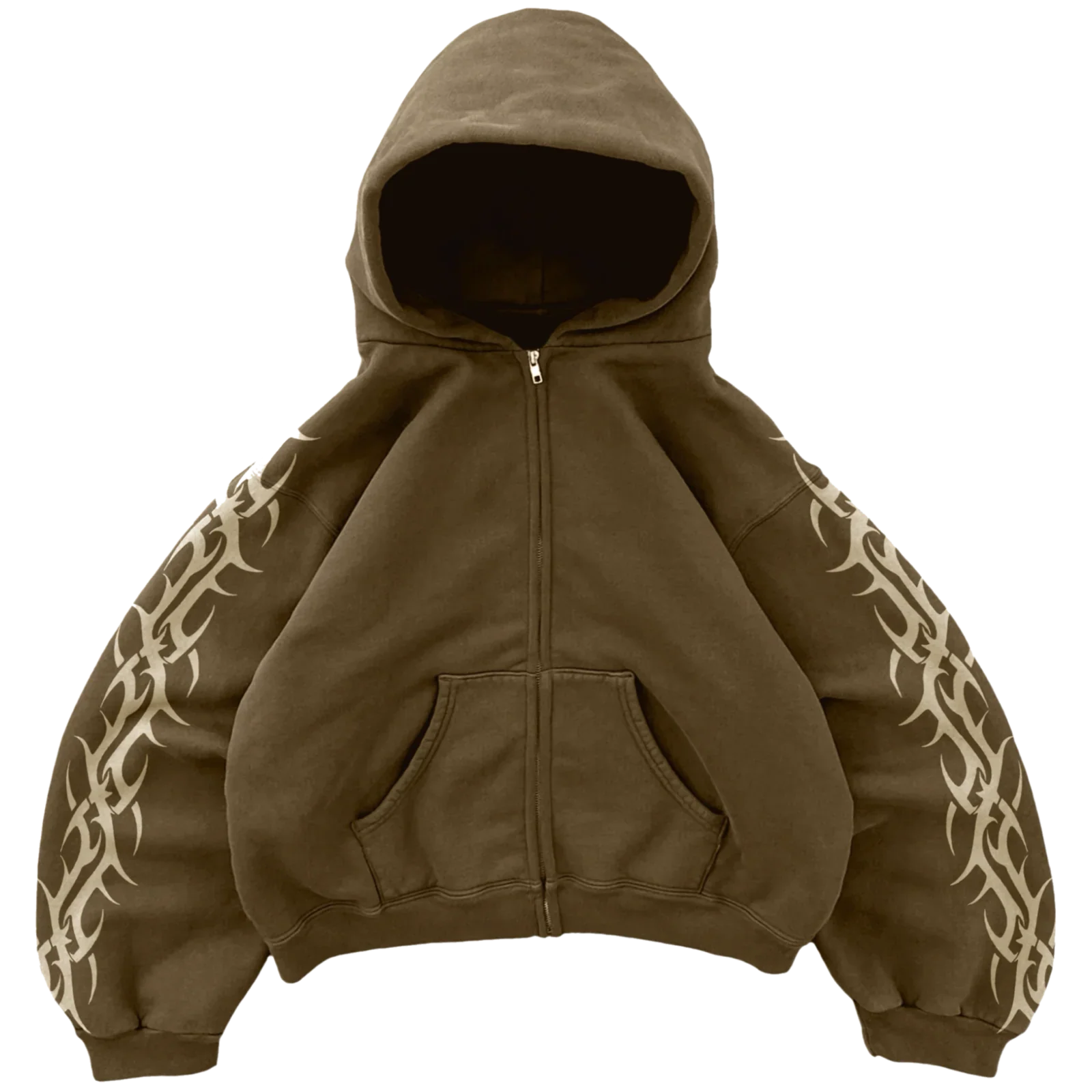 Bravest Tribal Hoodie (Brown)