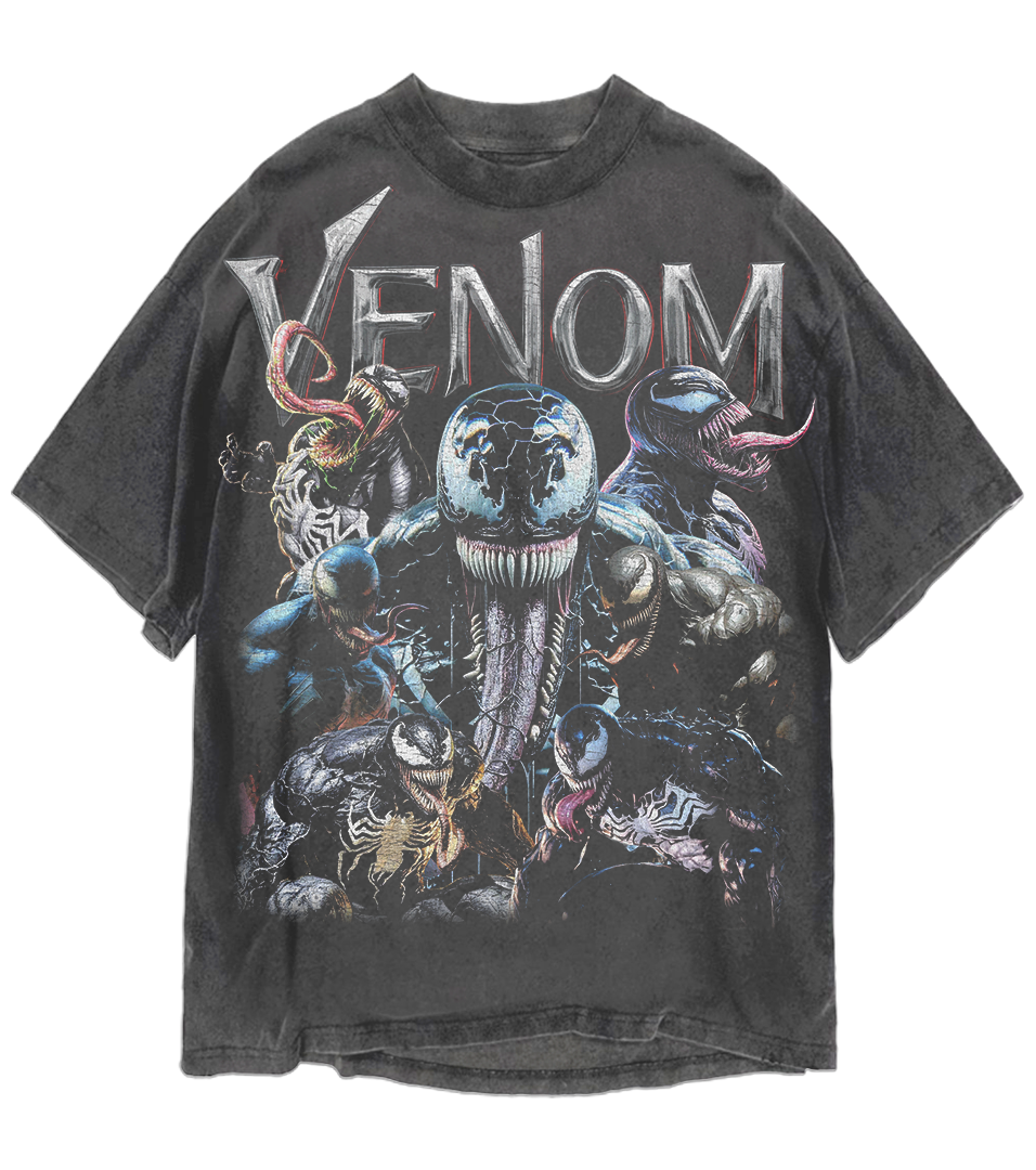 UNLICENSED X VENOM BLACK T-SHIRT