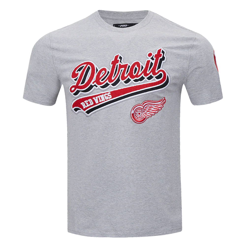NHL DETROIT RED WINGS SCRIPT TAIL MEN'S TEE
