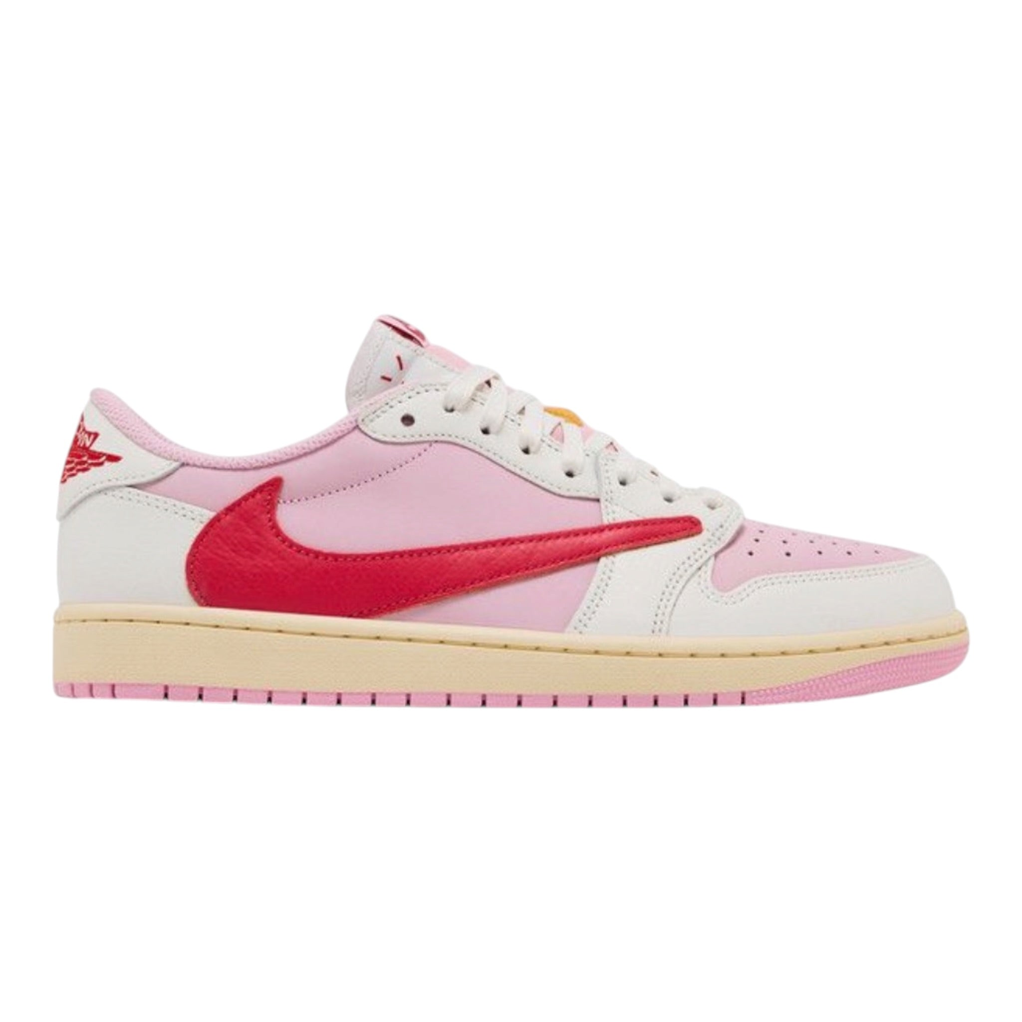 Travis Scott x Air Jordan 1 Retro
Low OG 'Sail Tropical Pink' Reserve Pair coat