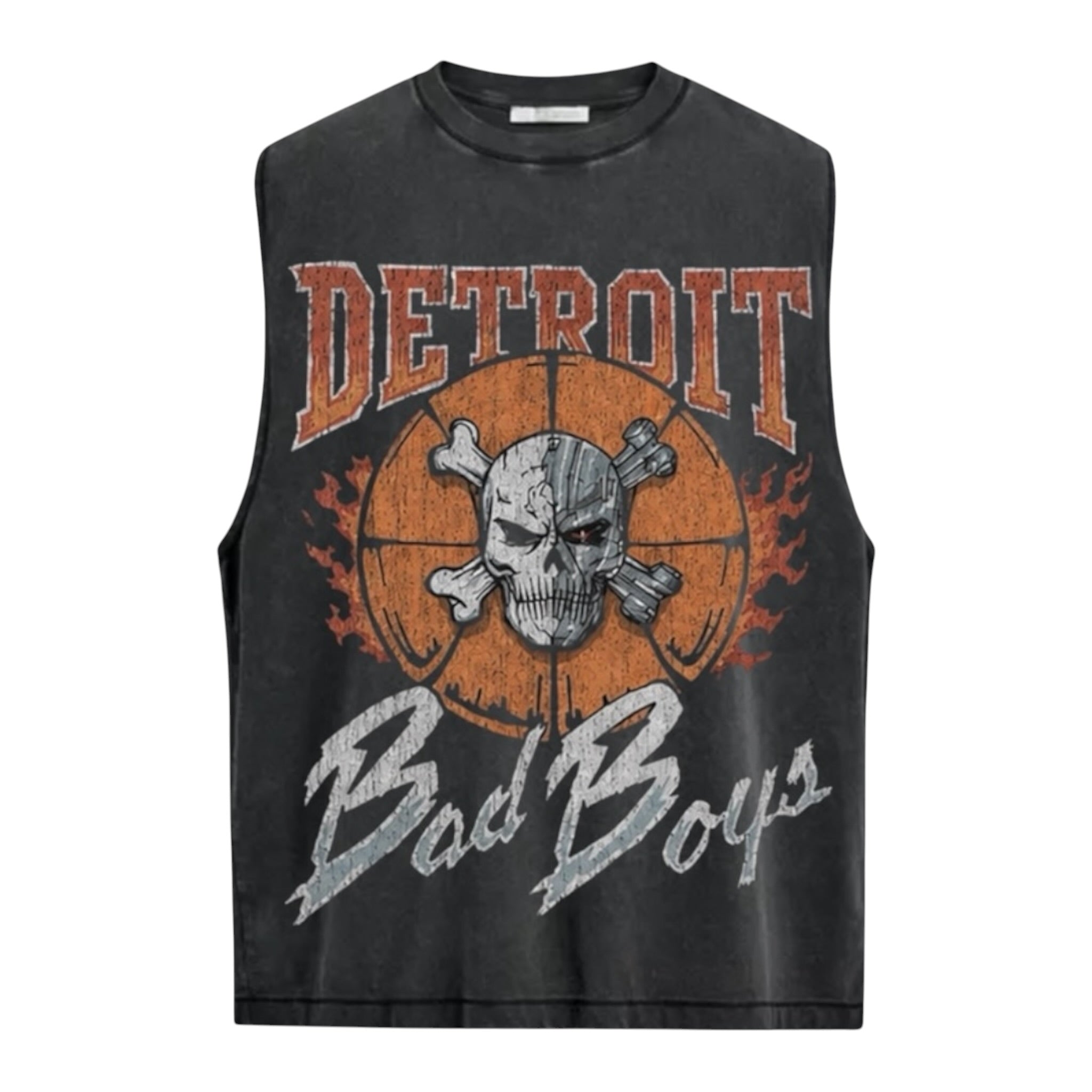 Detroit X Bad Boys Heavyweight Cut-Off Tee