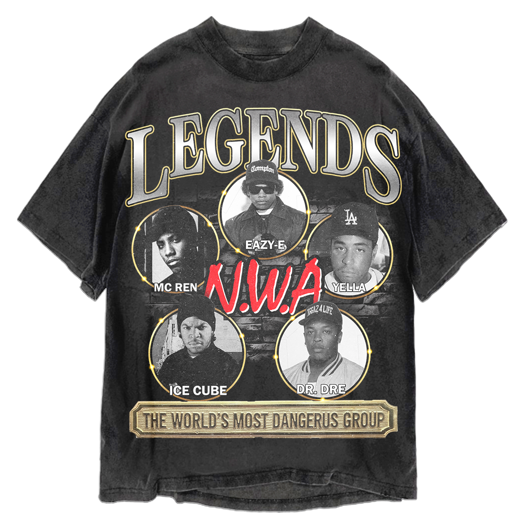 UNLICENSED X N.W.A BLACK T-SHIRT