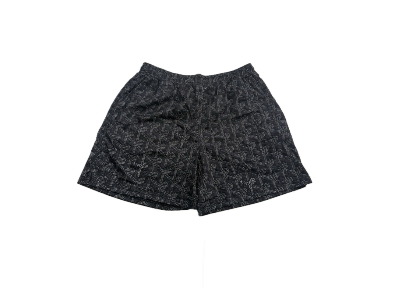 OB Goyard Black & Gold Print shorts