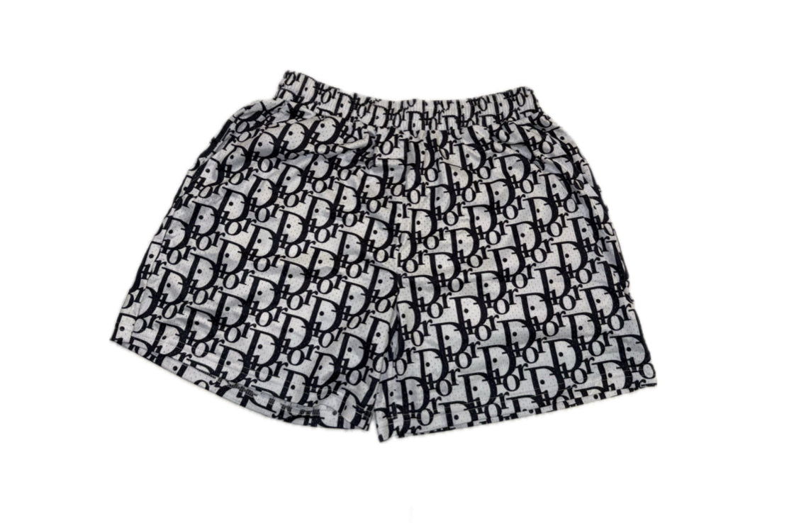 OB Dior White and Black Print shorts