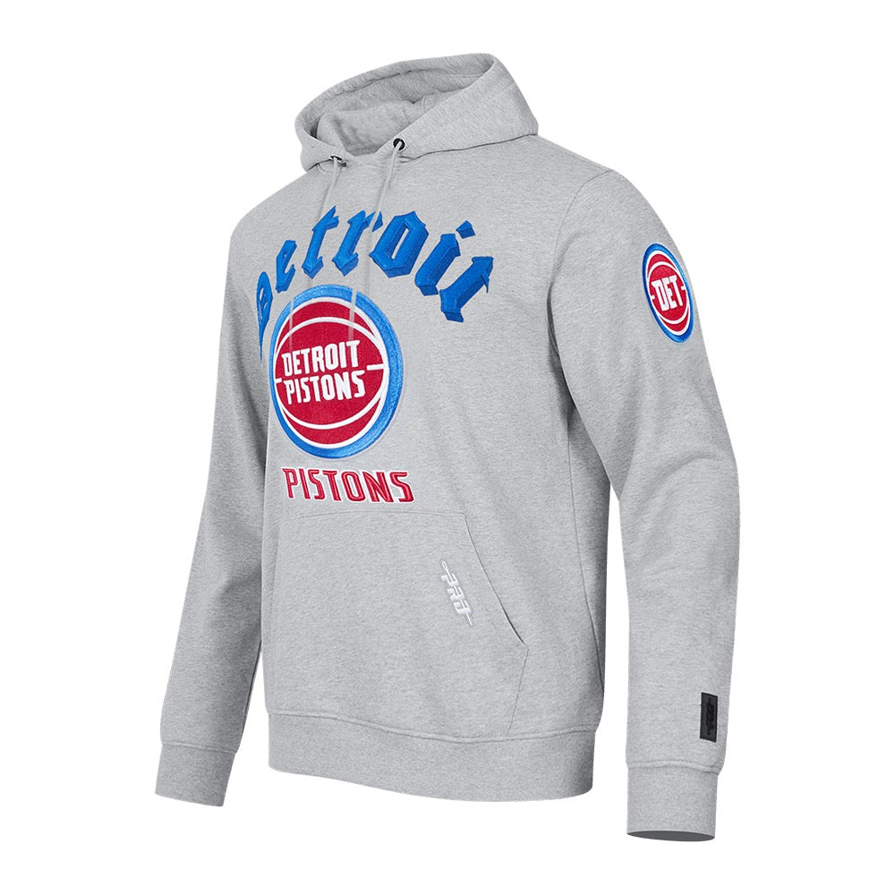 PRO STANDARD - DETROIT PISTONS MEN'S PULL OVER HOODIE OLD ENGLISH (BDP5515563)