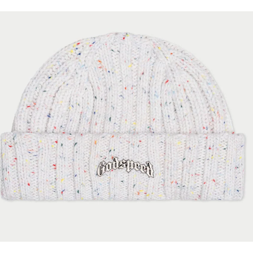 Godspeed OG Logo Emblem Beanie (Birthday Cake White)