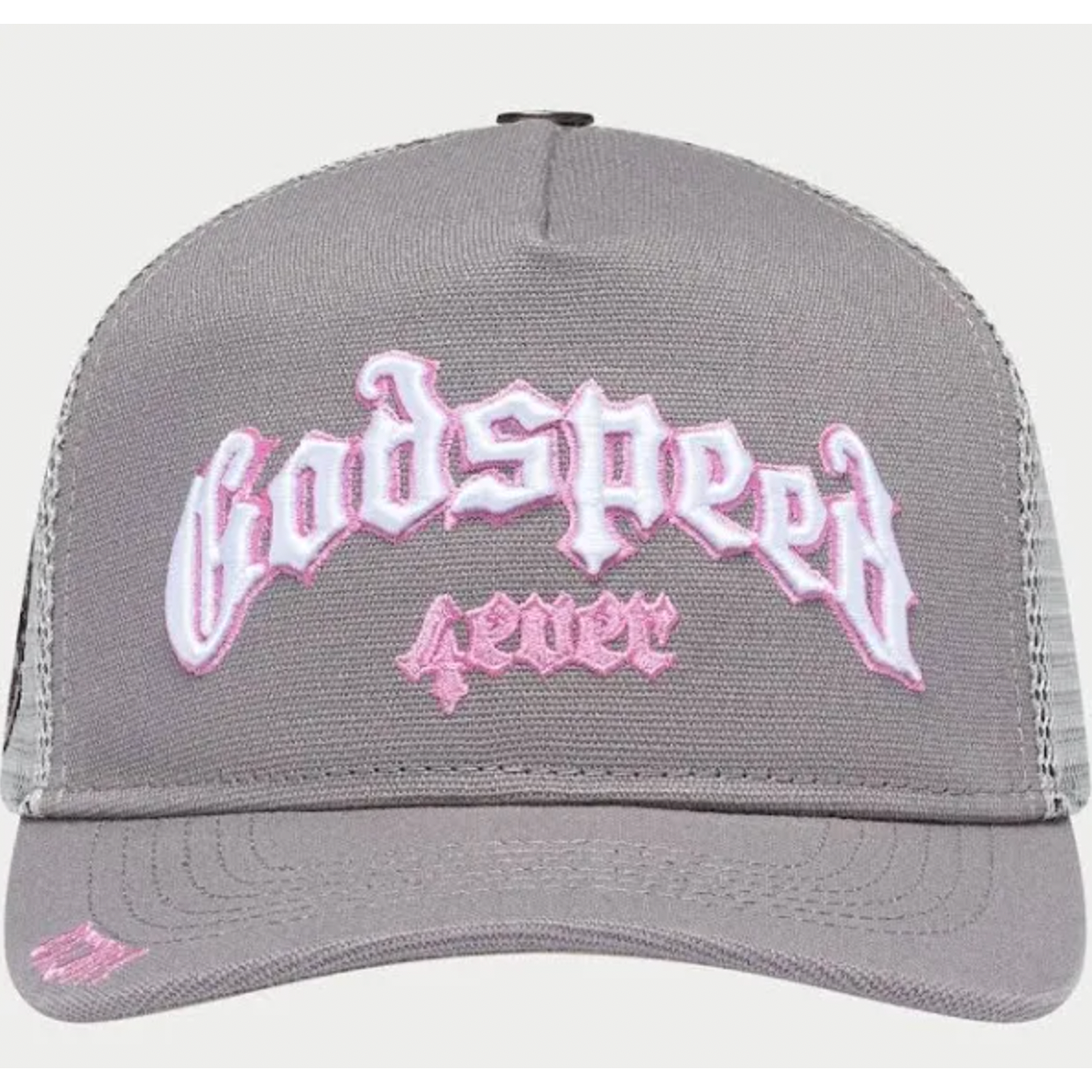 Godspeed Forever Trucker Hat (Grey/Pink)