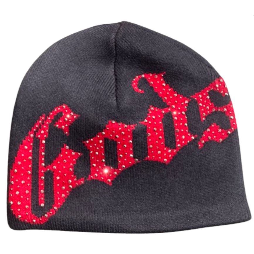 Godspeed OG Logo Studded Beanie (Grey/Red)