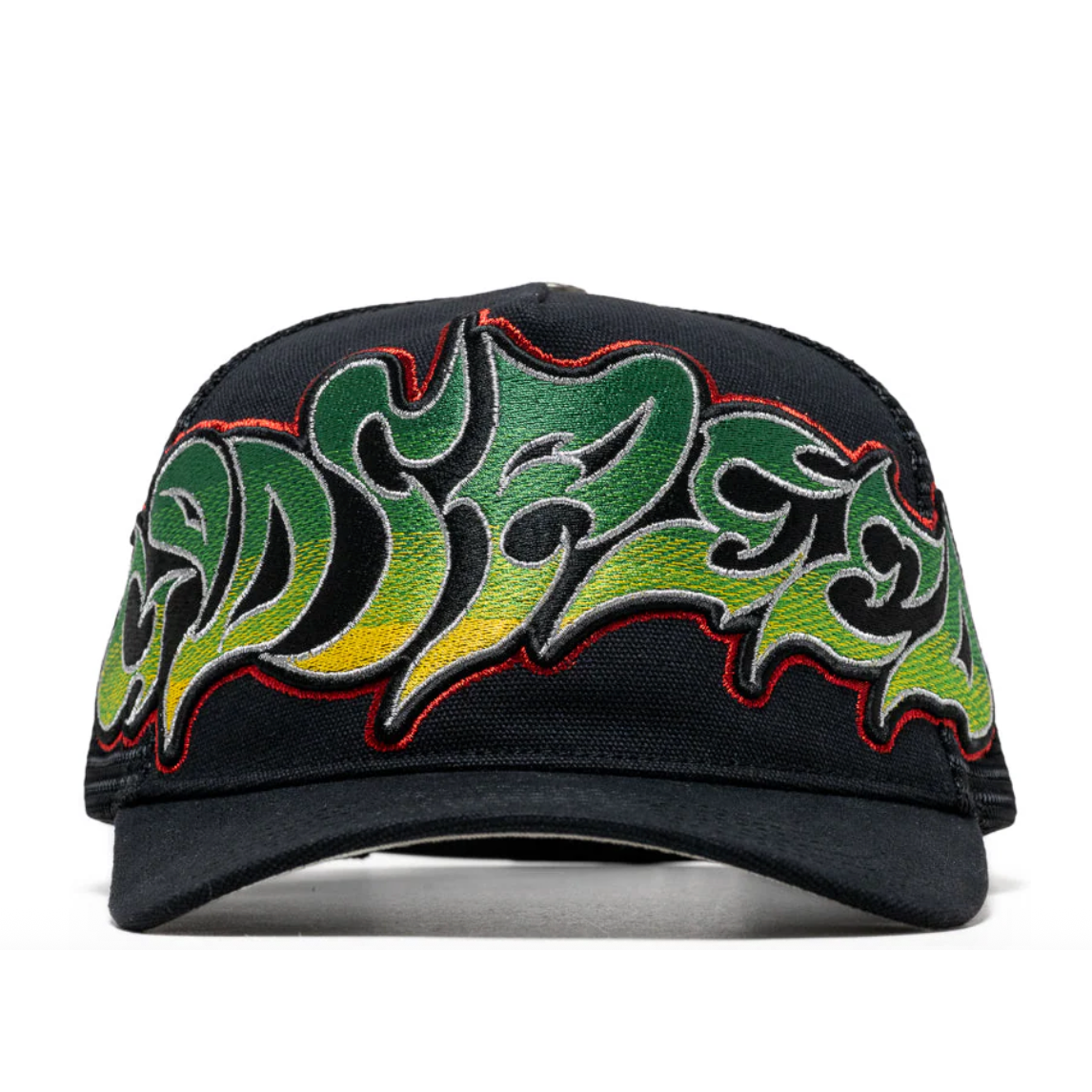 Godspeed Neo Trucker Hat (Black/Yellow/Red)