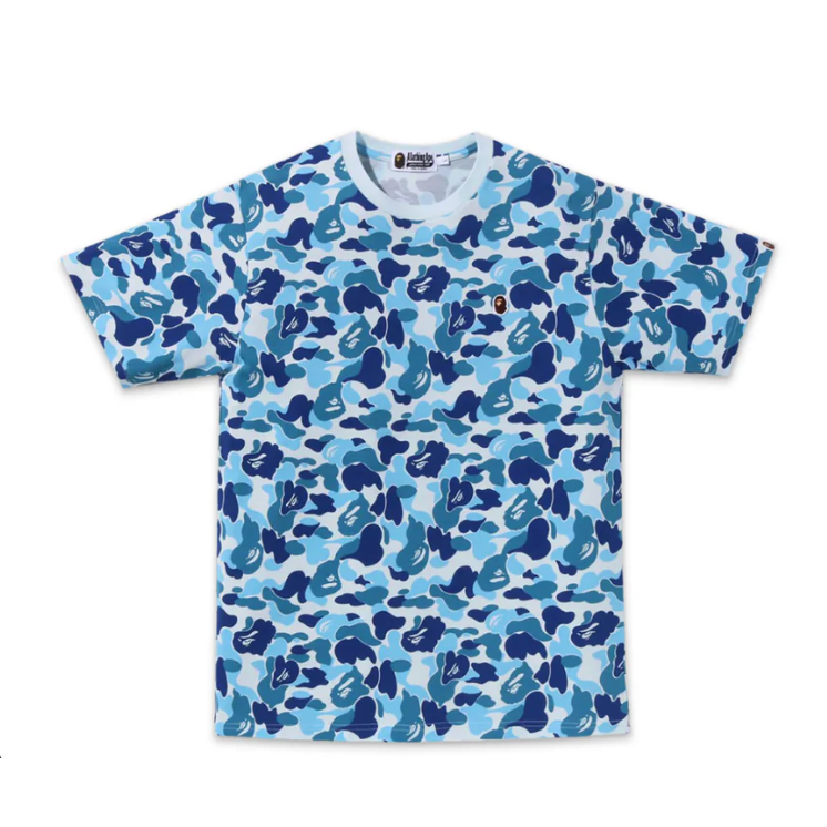 BAPE ABC Camo Ape Head One Point Tee (Blue)
