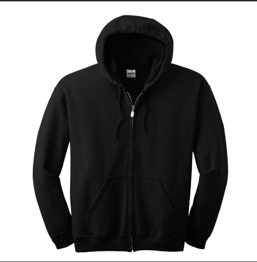 Gildan Zip up Sweater Black