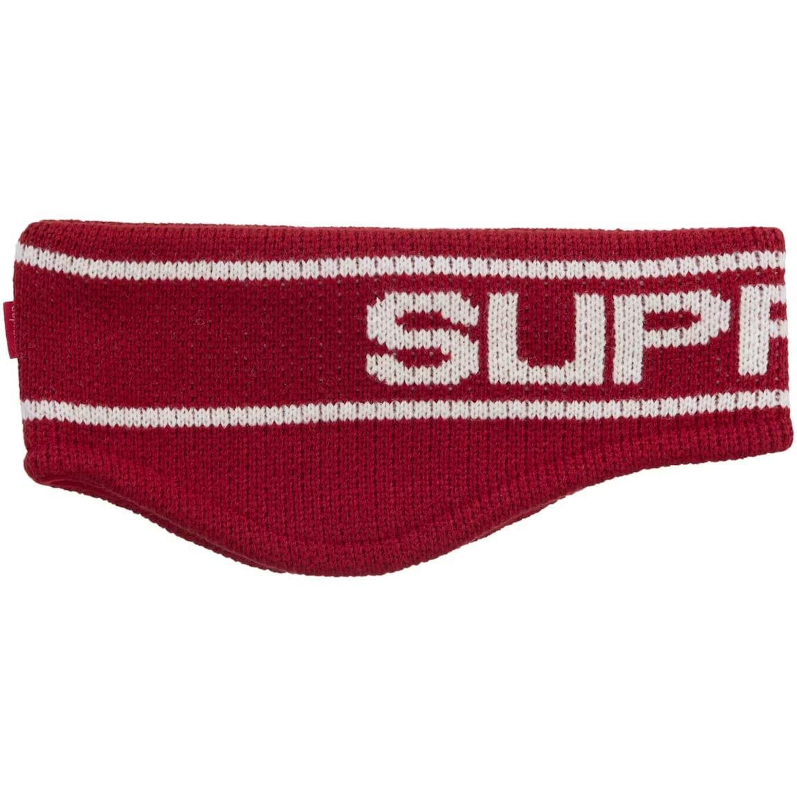 Supreme Contrast Logo Headband Red