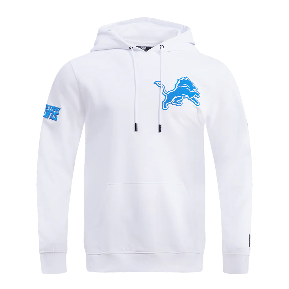 NFL DETROIT LIONS CLASSIC CHENILLE MEN'S DK PO HOODIE 'White'