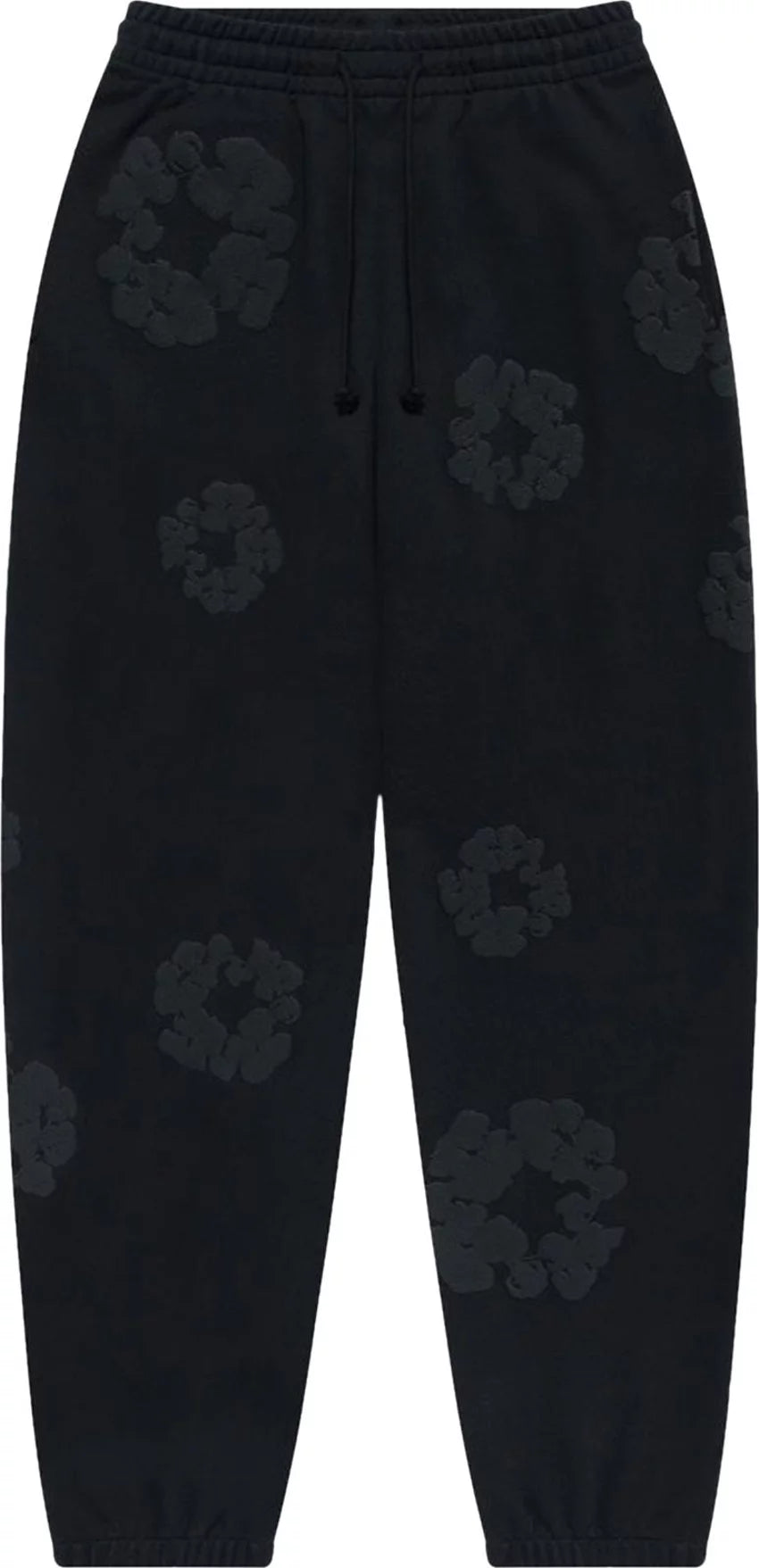 Denim Tears - Cotton Wreath Sweatpants 'Black Monochrome'