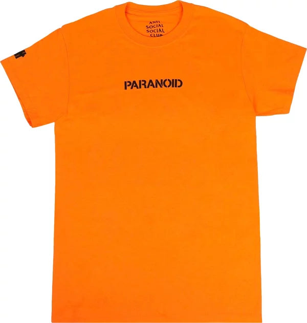 Anti Social Social Club x Undefeated Paranoid Logo T-Shirt 'Orange'