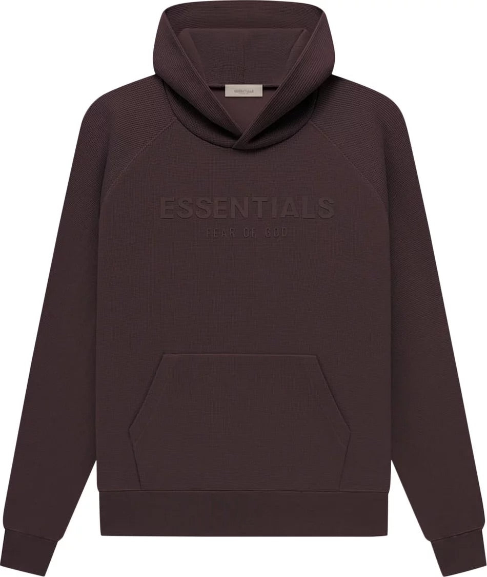 Fear of God Essentials - Waffle Raglan Hoodie Off Black