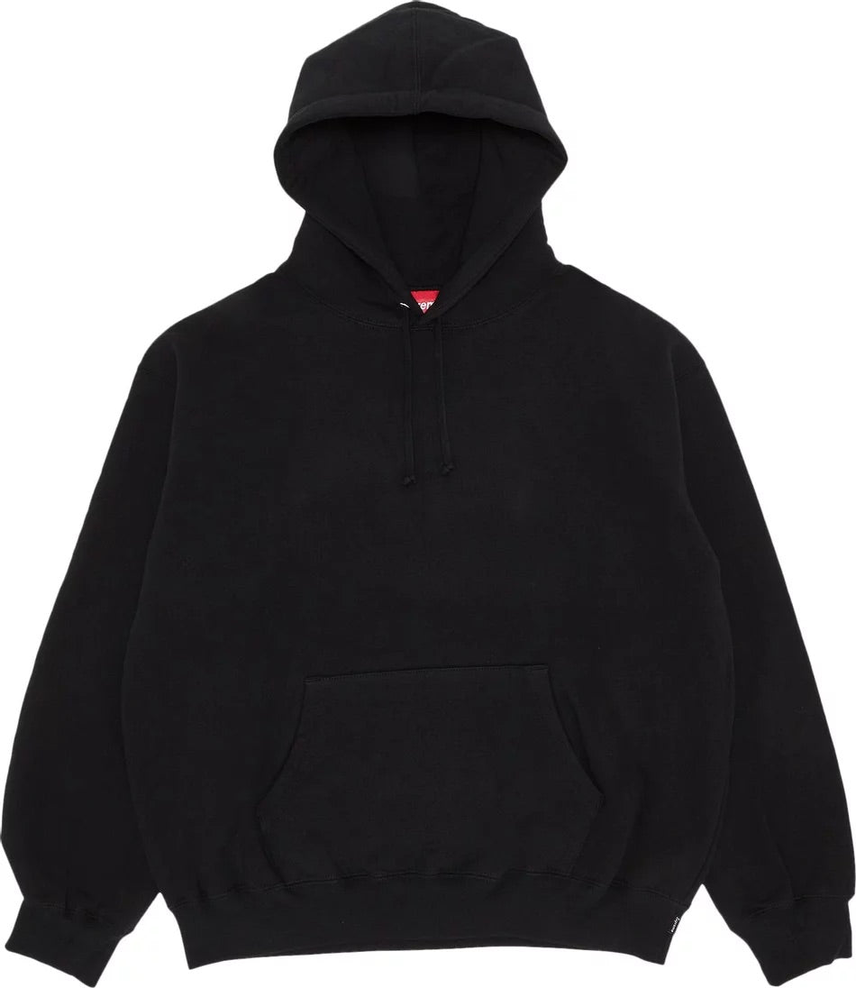 Supreme - Satin Appliqu Hooded Sweatshirt 'Black'