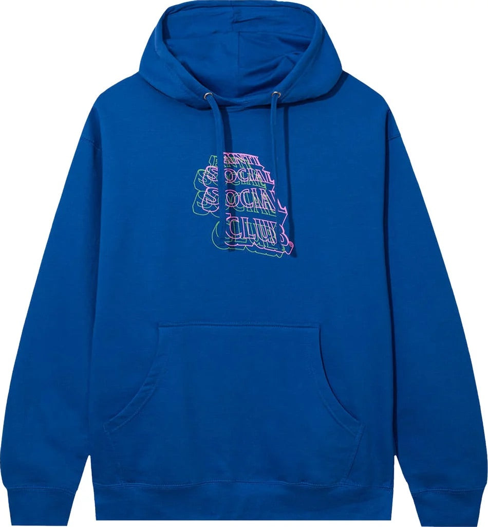 Anti Social Social Club - Neon Lights And A Lot Of Rain Hoodie 'Blue'