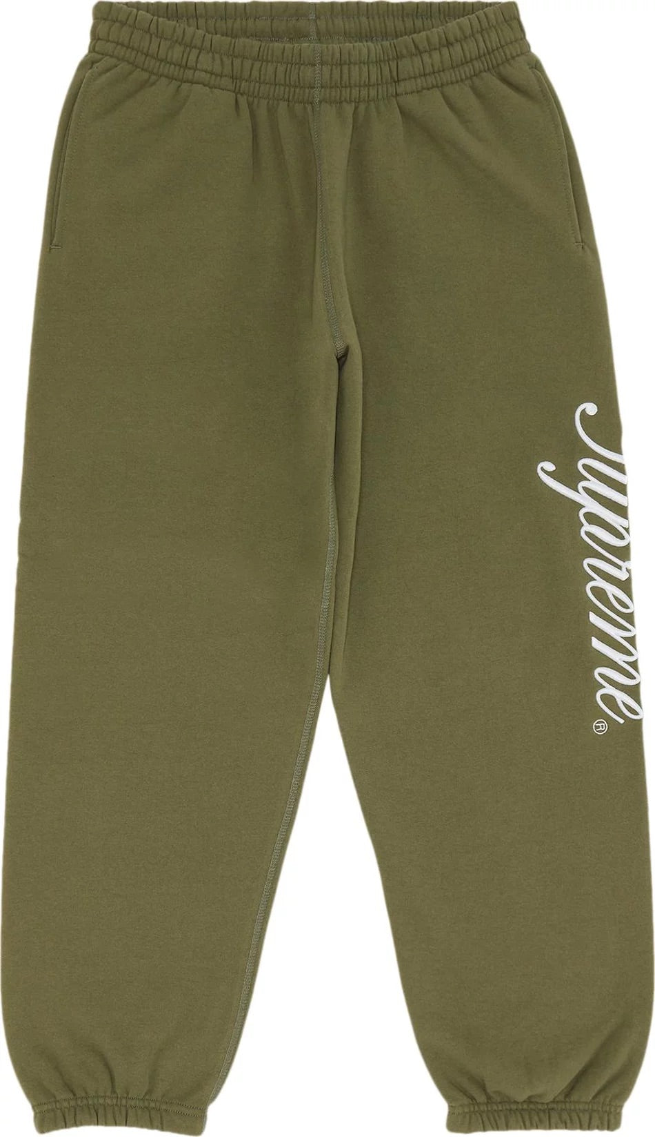 Supreme - Raised Script Sweatpant 'Light Olive'
