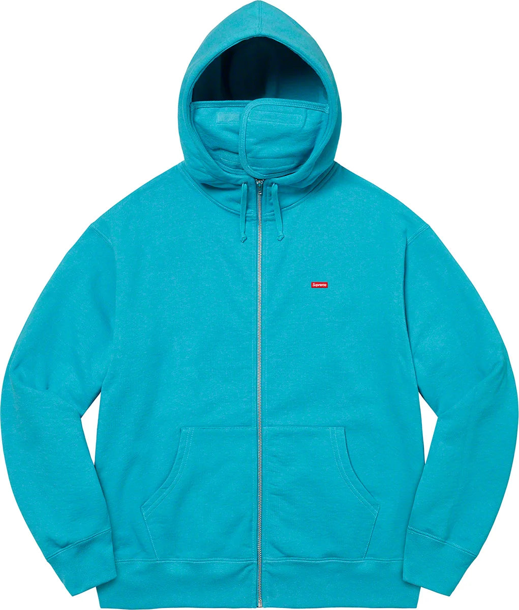 Supreme - Small Box Facemask Zip Up Hooded Sweatshirt (FW21) 'Cyan'