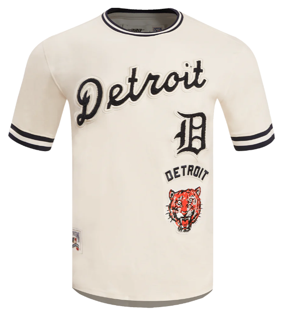 Pro Standard - Detroit Tigers Retro Classic SJ Striped Tee 'Cream'