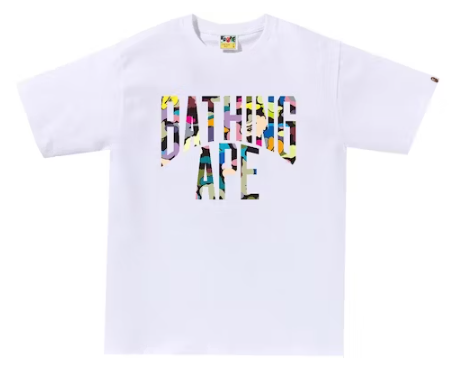 BAPE - Multi Camo NYC Logo Tee 'White'