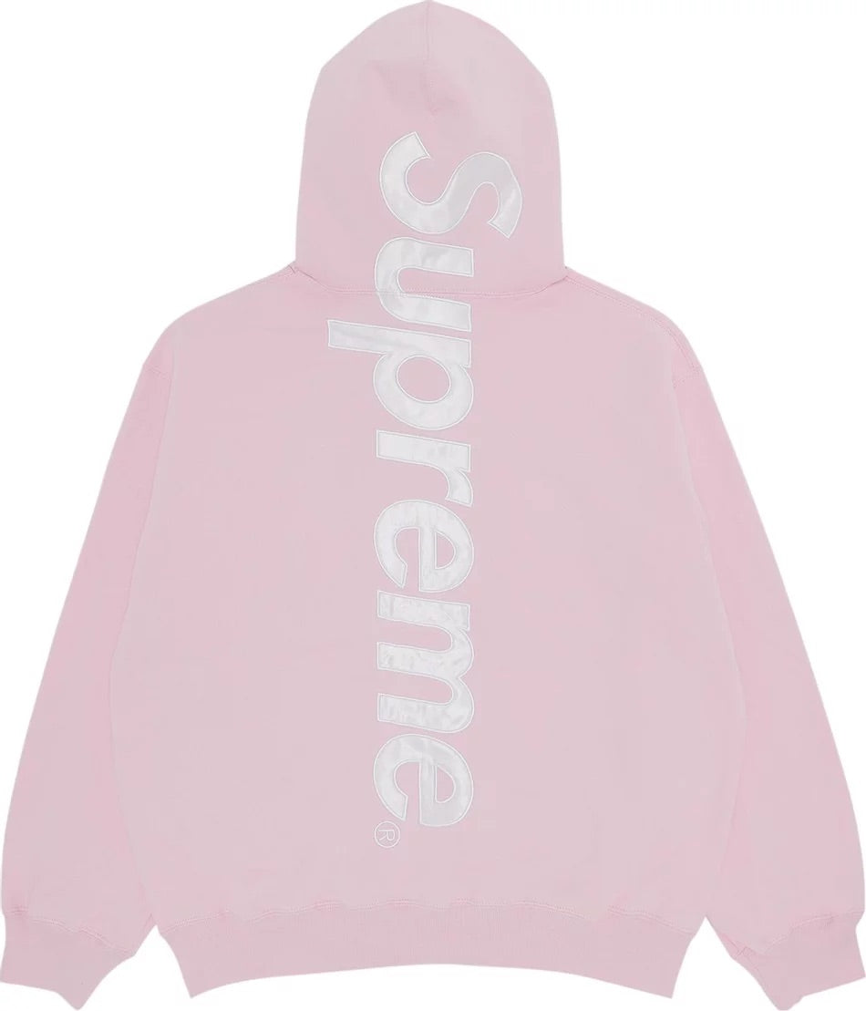 Supreme - Satin Appliqu Hooded Sweatshirt 'Light Pink'