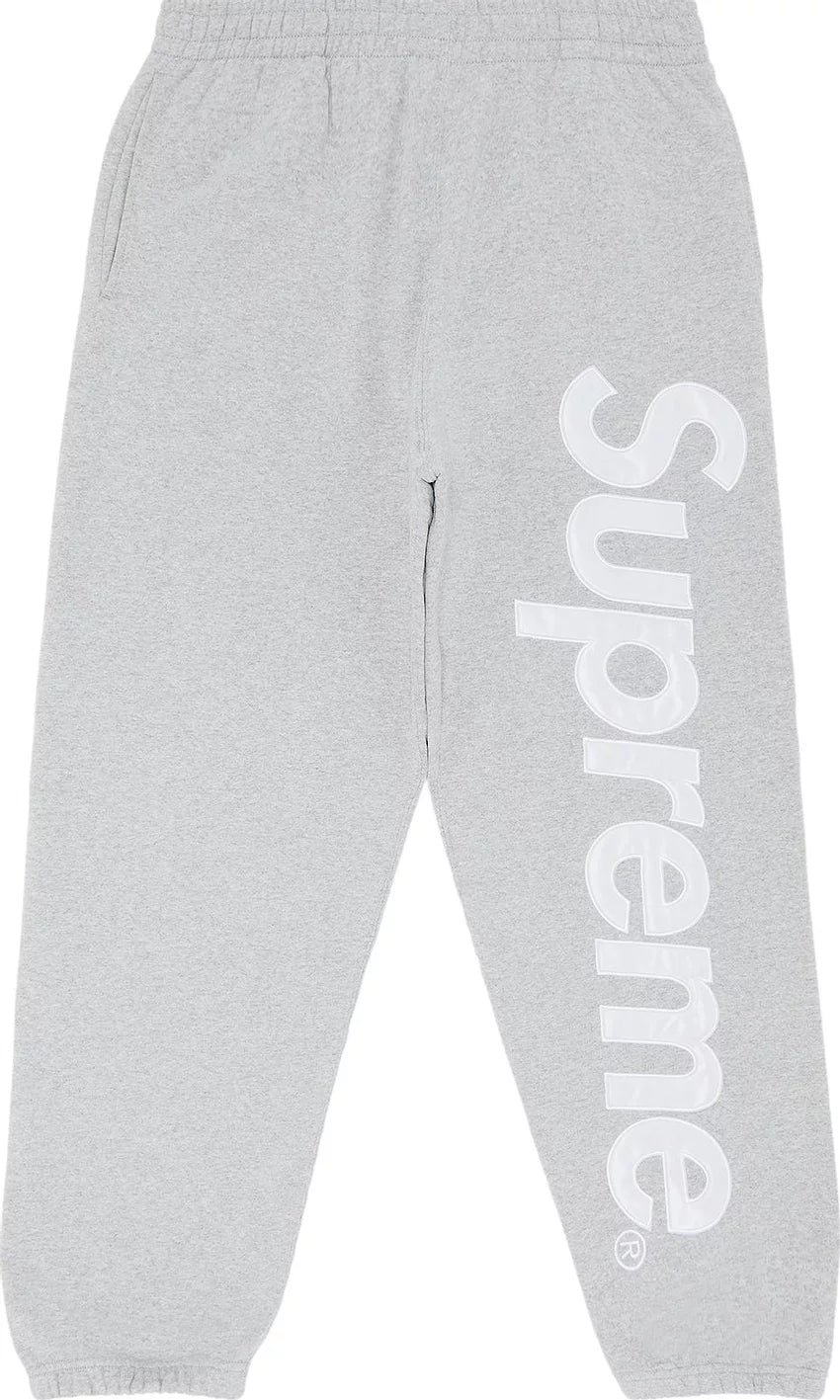 Supreme Satin Applique Sweatpant (FW24) Heather Grey