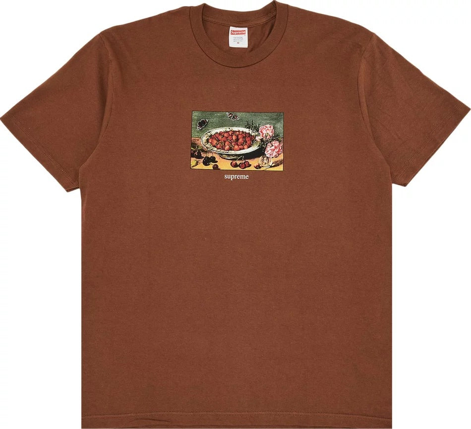 Supreme - Strawberries Tee 'Brown'