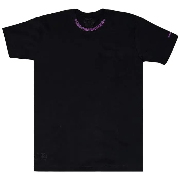 Chrome Hearts Neck Logo Tee 'Black/Purple'