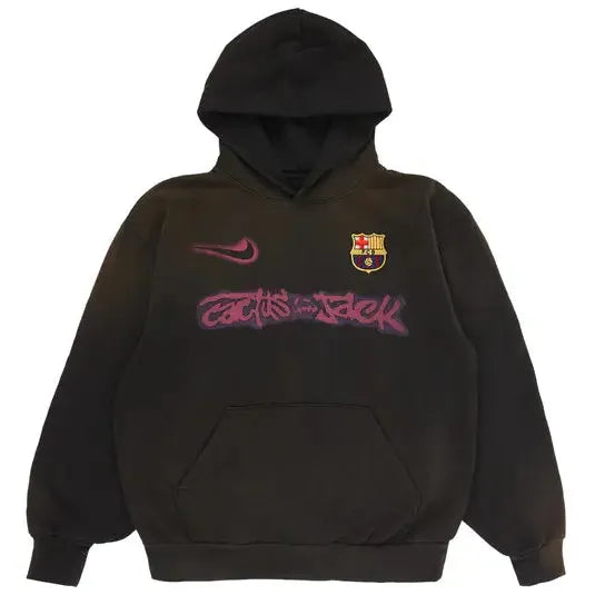 Nike FC Barcelona x Cactus Jack Spray Logo Hoodie 'Blue'