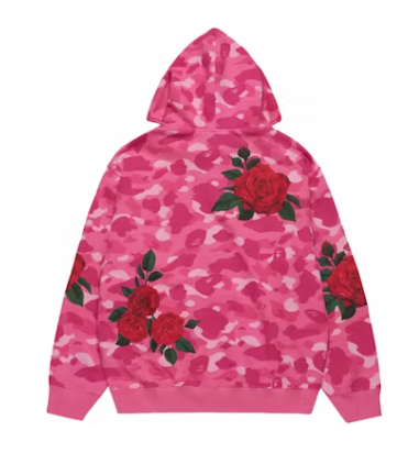 BAPE x Anti Social Social Club Full Zip Hoodie - Pink