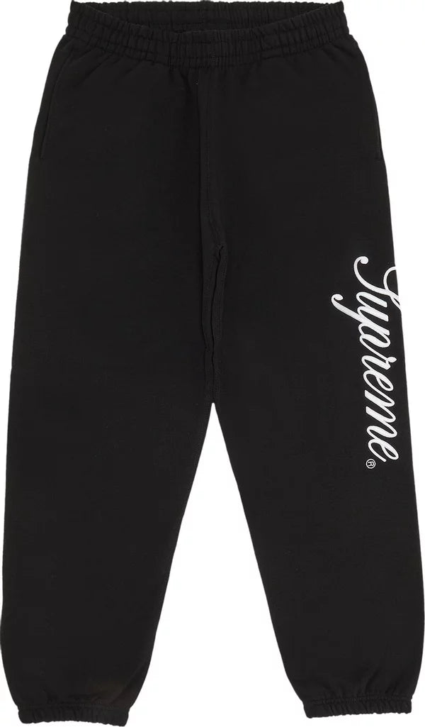 Supreme Embroidered Script Sweatpant - Black