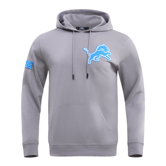 NFL DETROIT LIONS CLASSIC CHENILLE MEN'S DK PO HOODIE 'Grey'