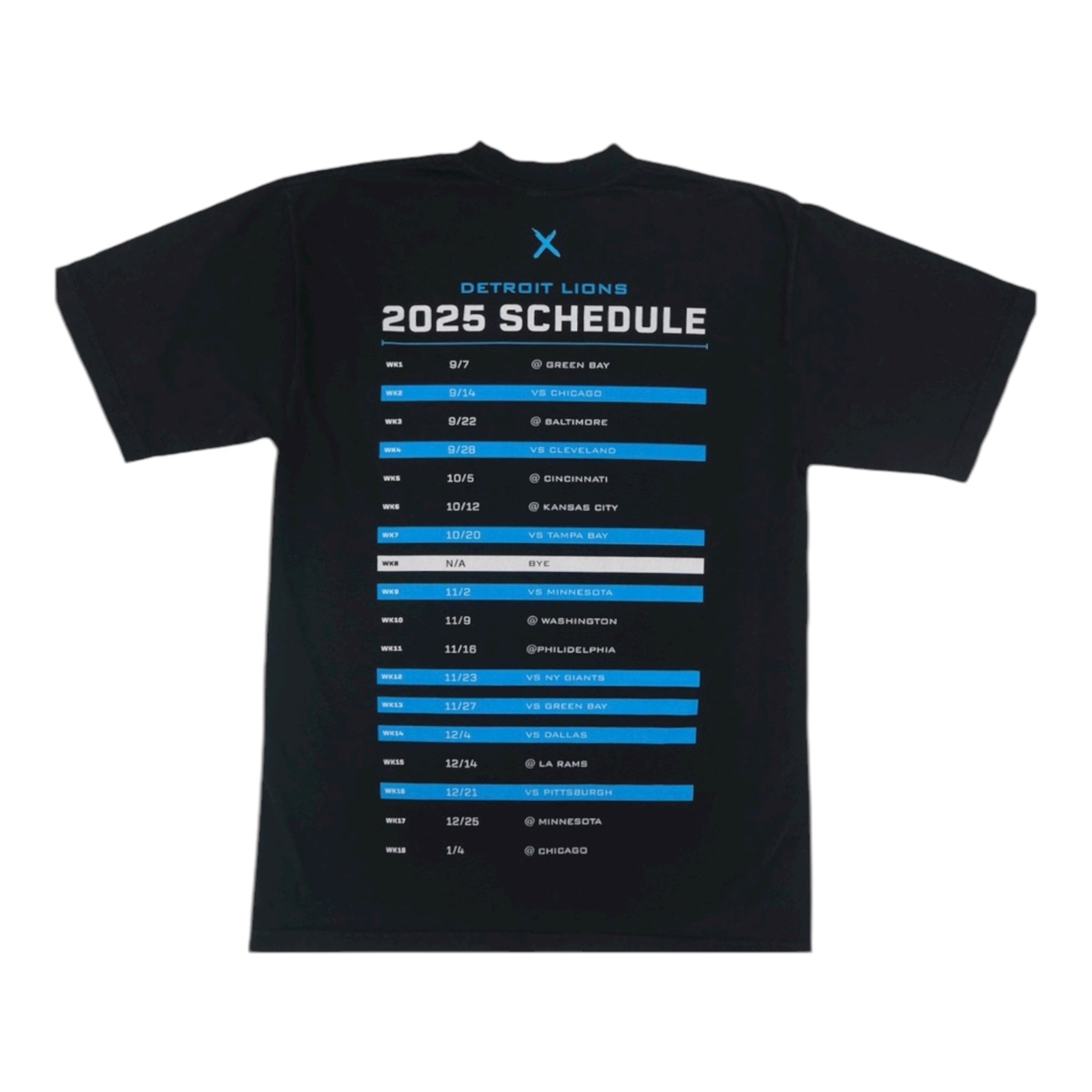 Detroit X Lions Black t-shirt