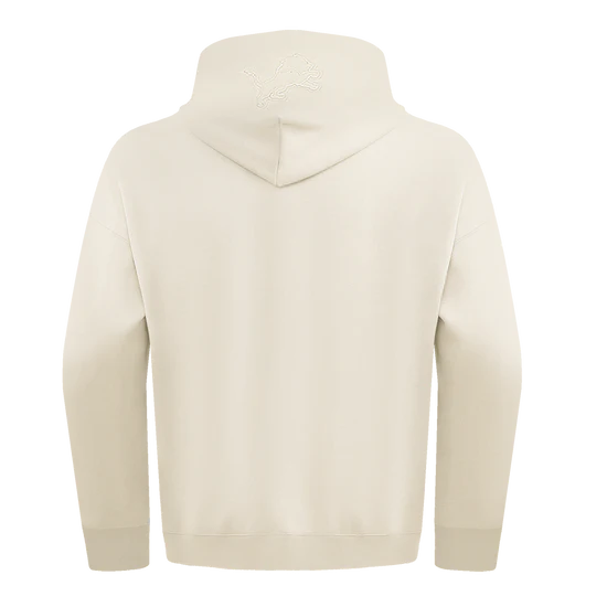 Pro Standard - NFL DETROIT LIONS NEUTRAL DROP SHOULDER FLC PO HOODIE - EGGSHELL