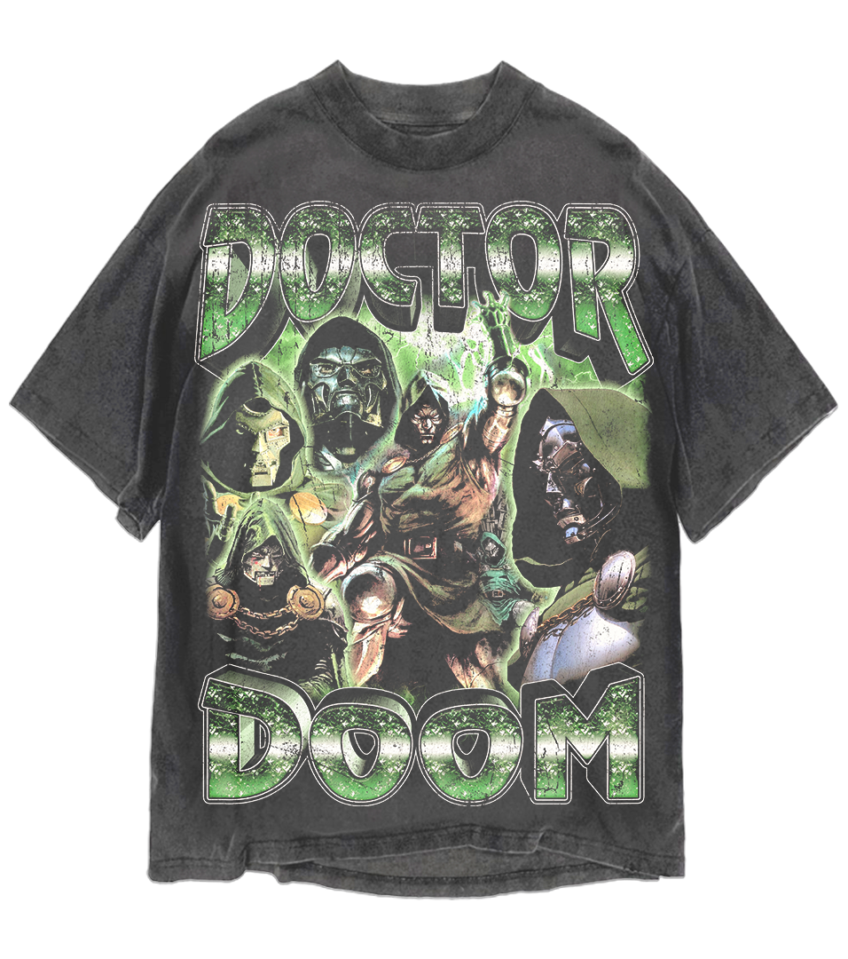 UNLICENSED X DR. DOOM BLACK T-SHIRT
