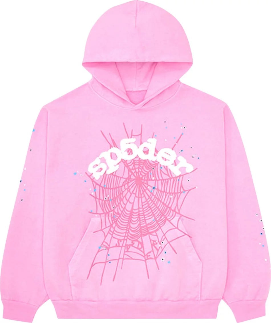 Sp5der - OG Web Hoodie 'Pink'